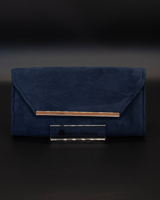 CHARLOTTE, Flap Bag, Alcantara, NAVY - 2 pcs