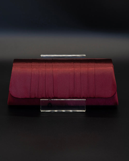 EMELIE, Envelope bag, Satin, BURGUNDY- 2 pcs