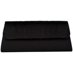 EMELIE, Envelope bag, Satin, BLACK -2pcs