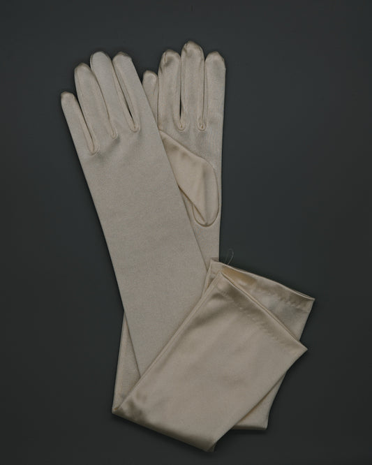 Satin glove - IVORY - 6 pairs