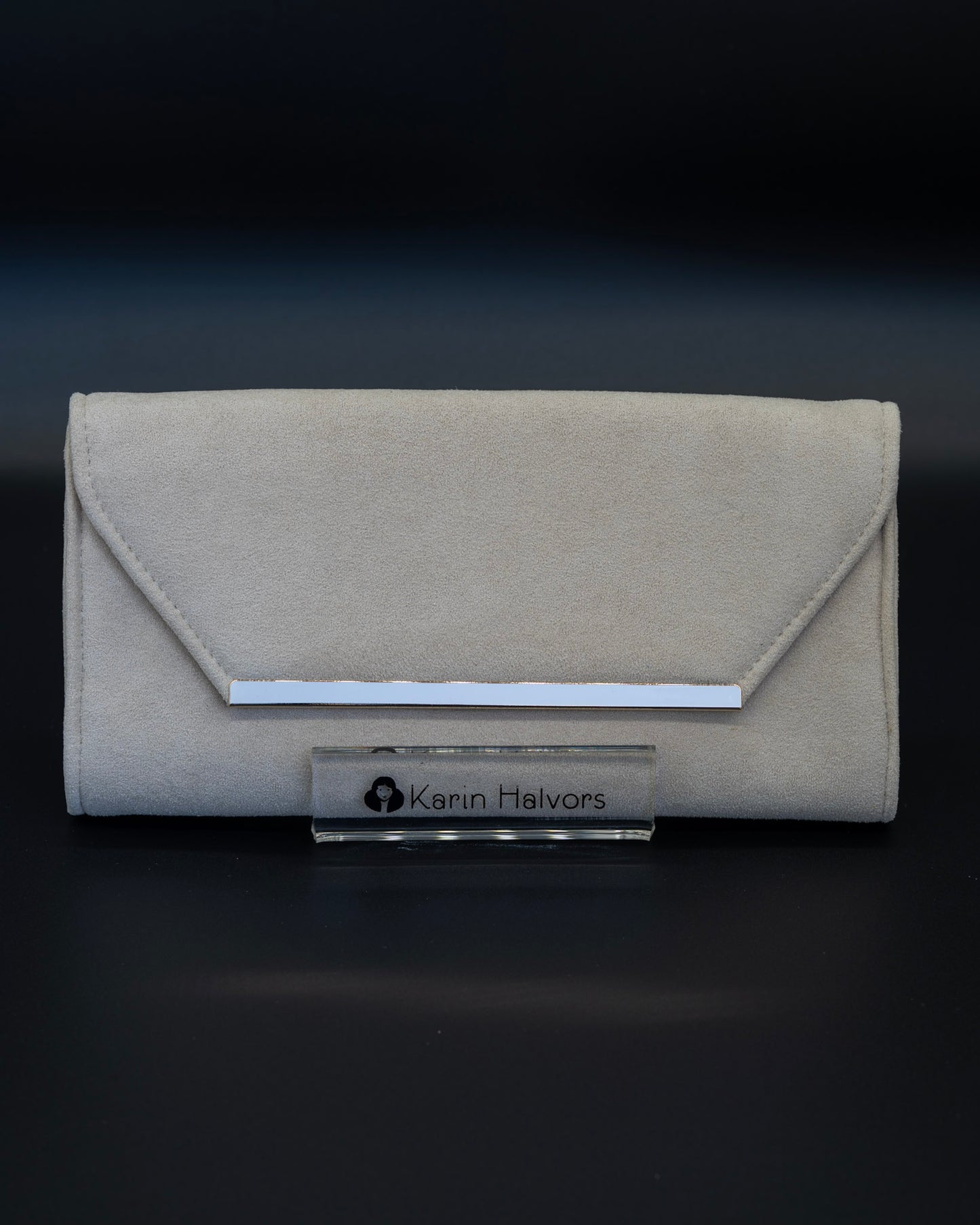 CHARLOTTE, Flap Bag, Alcantara, OYSTER - 2 pcs