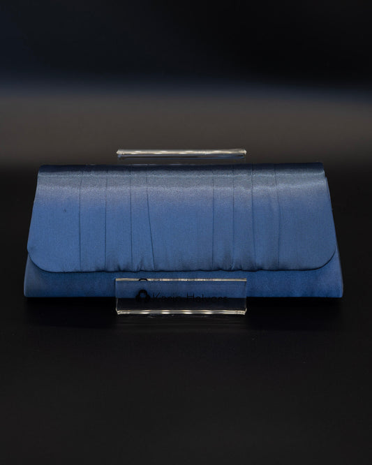 EMELIE, Envelope bag, Satin, BLUE - 2 pcs