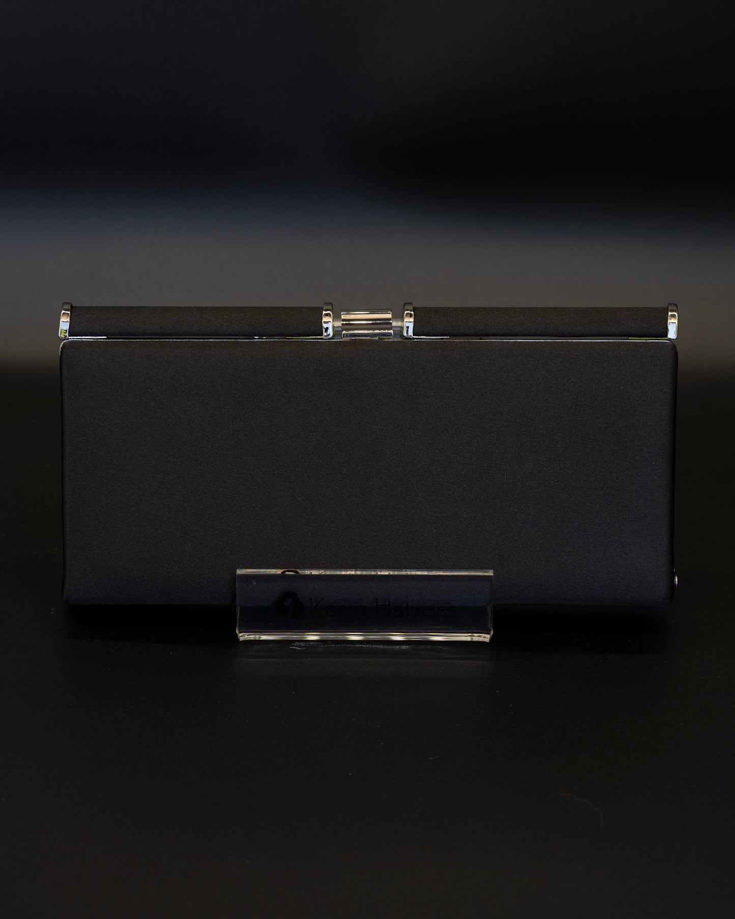 GRETA, Satin Clutch, BLACK - 2pcs
